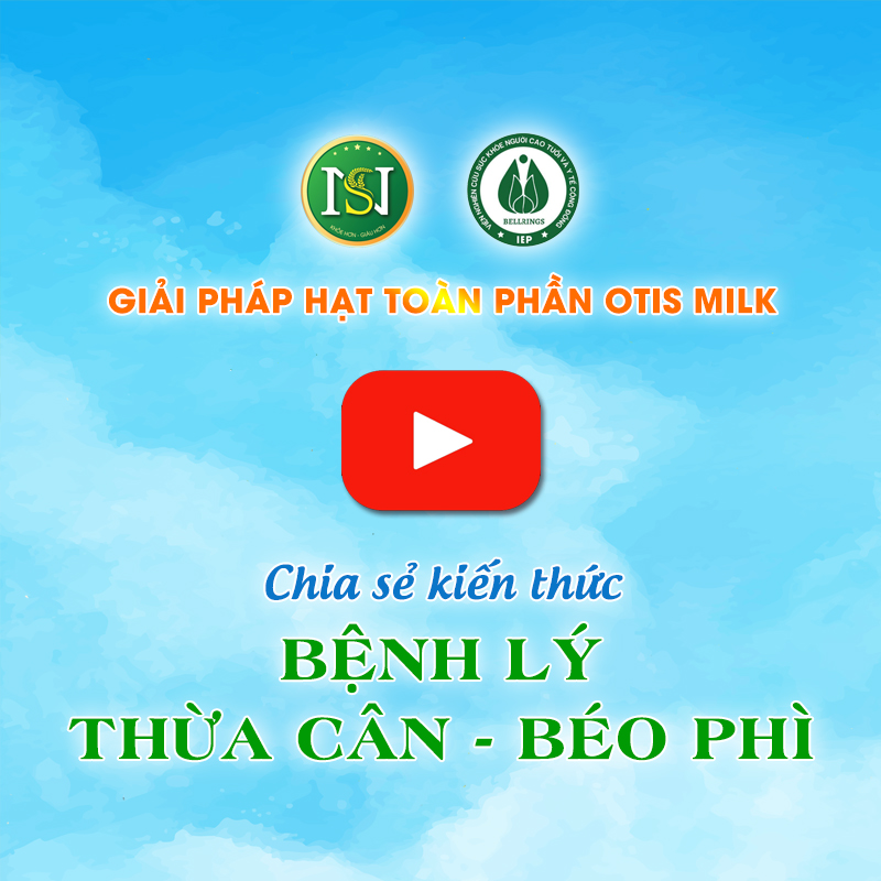 BỆNH LÝ THỪA CÂN, BÉO PHÌ - GIẢI PHÁP HẠT TOÀN PHẦN OTIS MILK